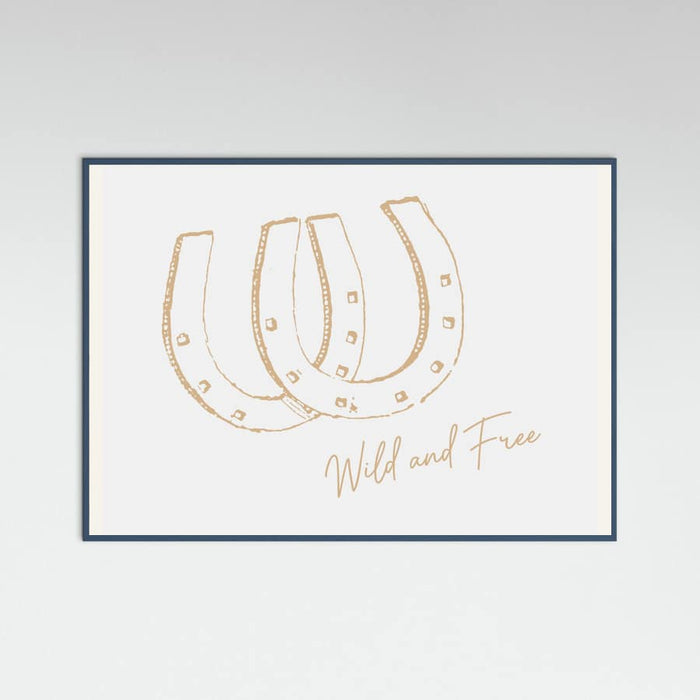 Plakat Horseshoe Wild and Free Neutral – plakat i druk artystyczny