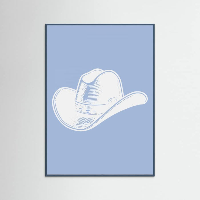 Light Blue Cowboy Hat -juliste – juliste ja taidepainatus