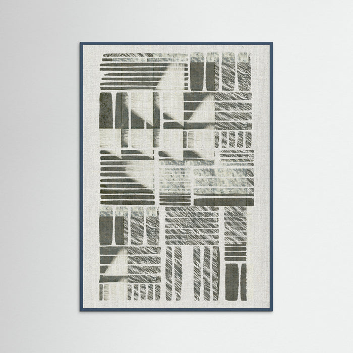 Teal Wood Linear Echoes 2 Poster