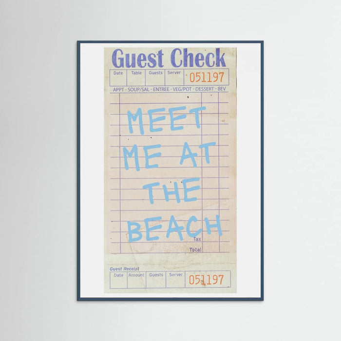 Plakat Meet Me At the Beach Blue – plakat i druk artystyczny