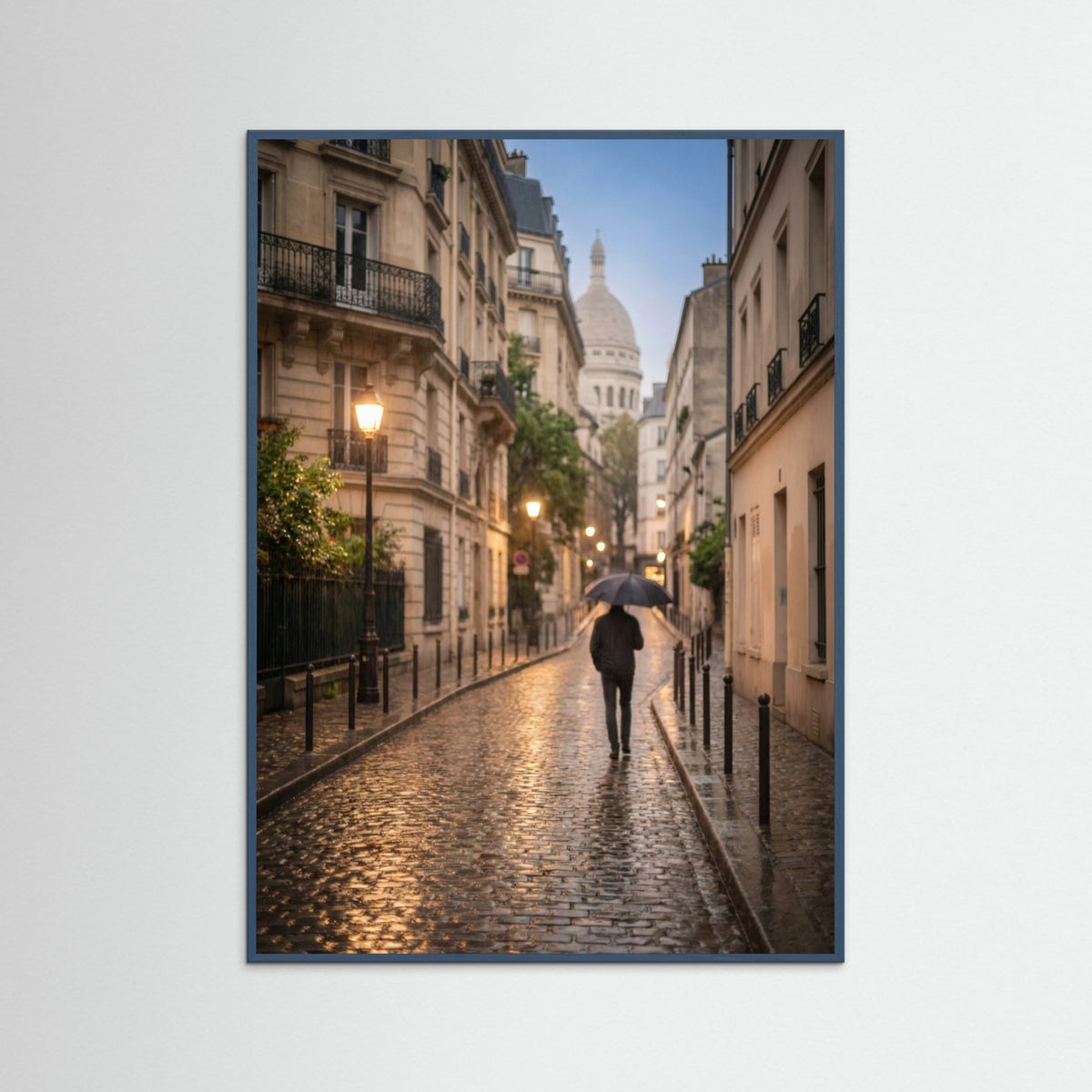 Teal Wood Parisian Alleyway