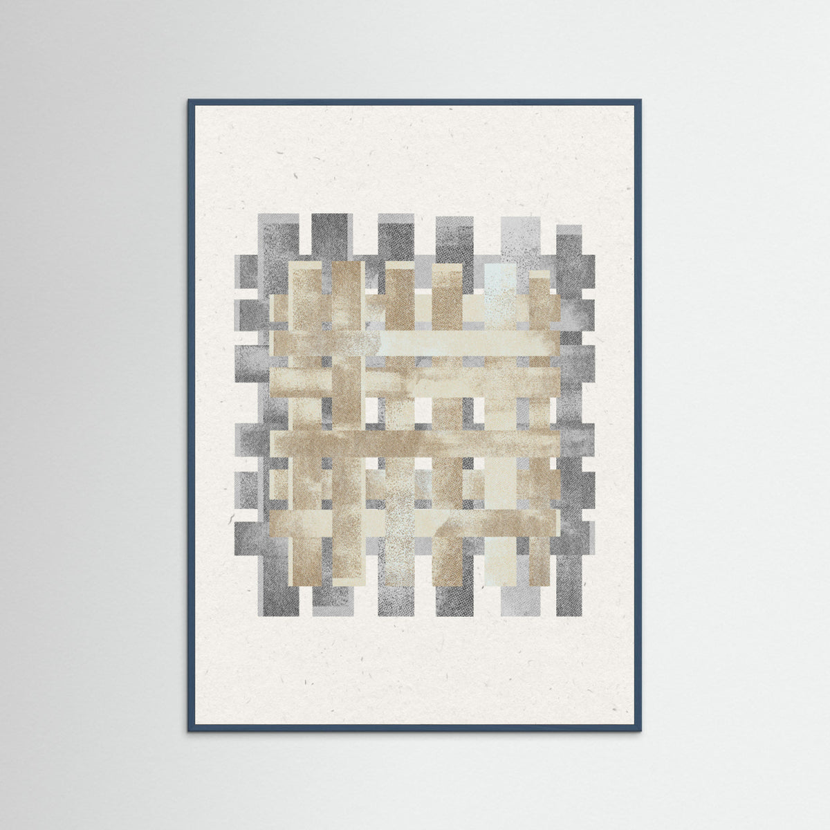 Teal Wood Pattern on Pattern No.2 Poster