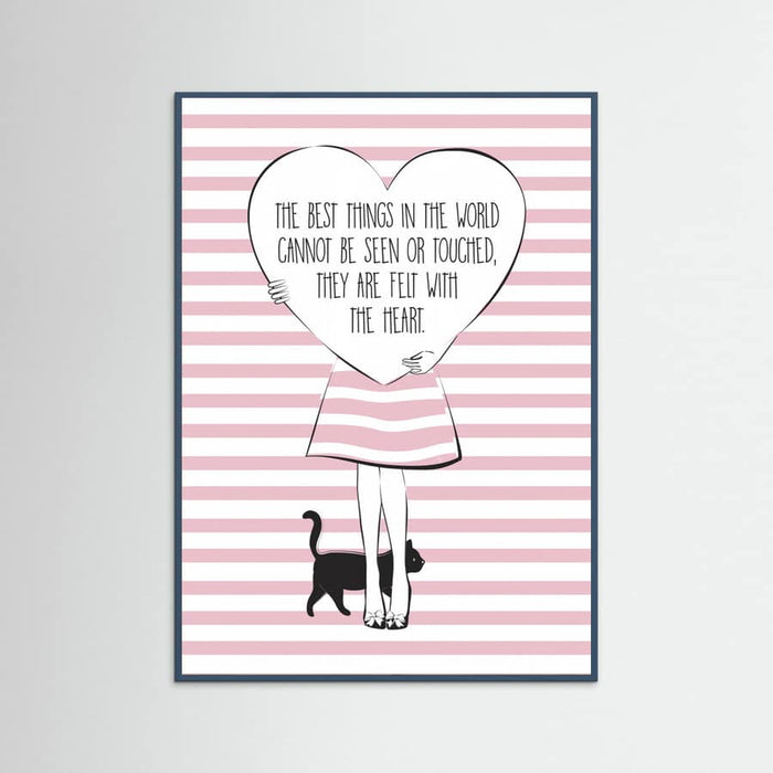 Pink Heart Poster – Poster und Kunstdruck