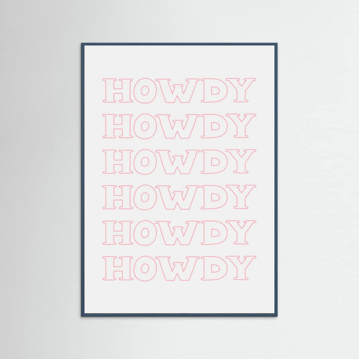 Pink Howdy Poster – plakat og kunsttryk