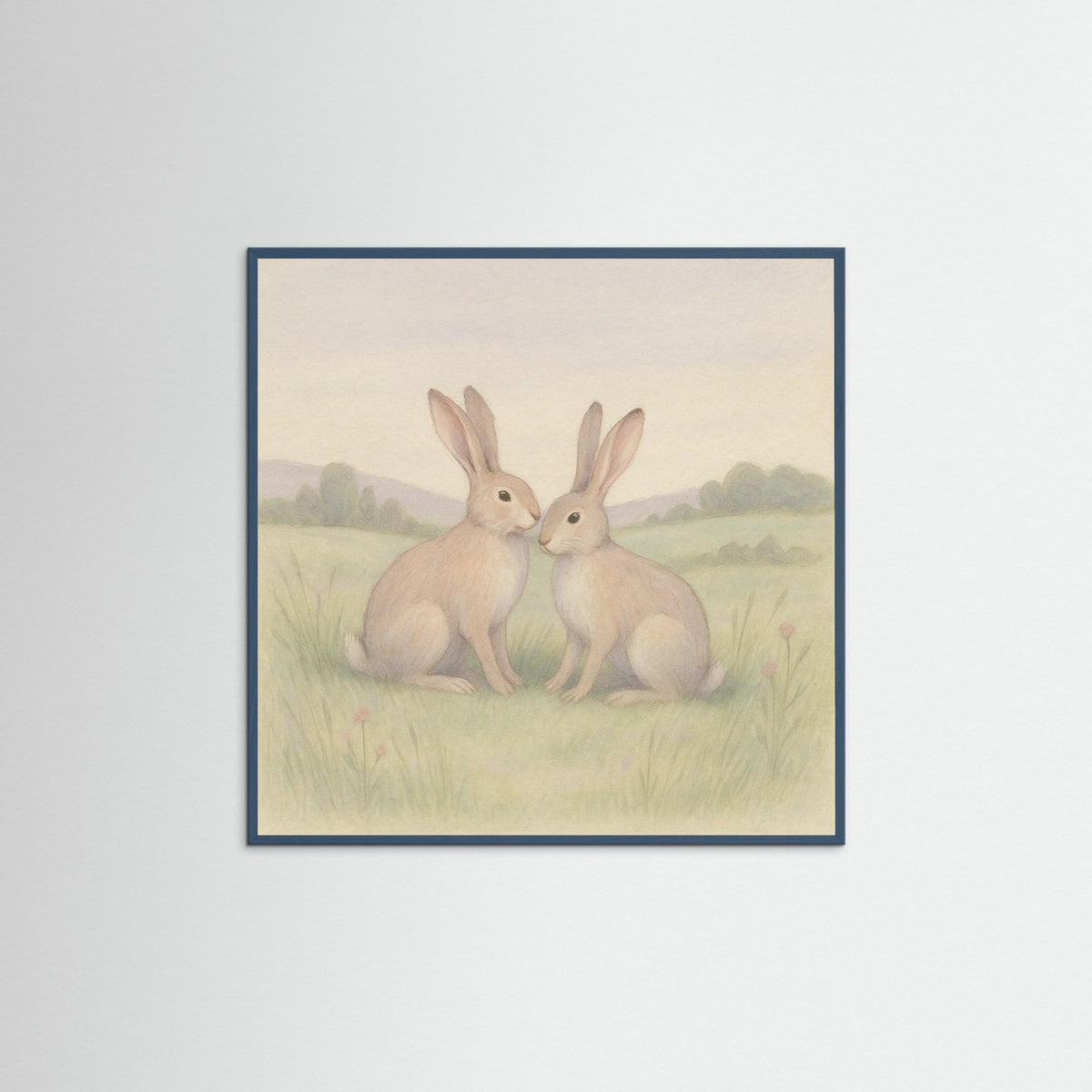 Teal Wood Square Gentle Meadow