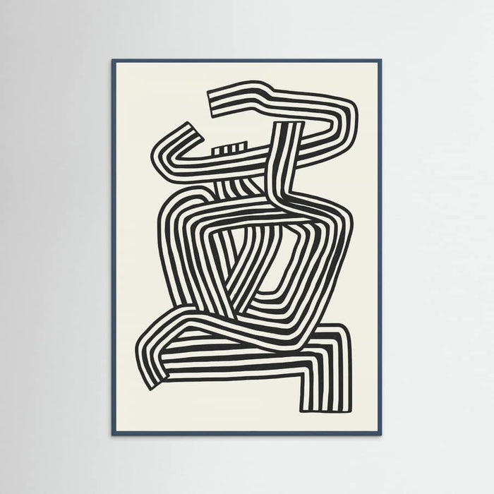 Stripe Woman Portrait Poster – poster and art print