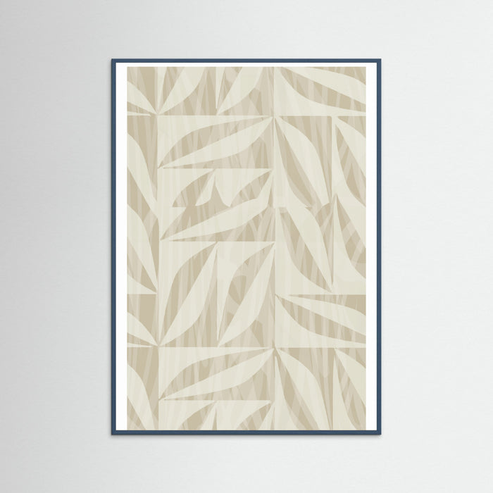 Teal Wood Subtle Botanical Pattern 2 Poster