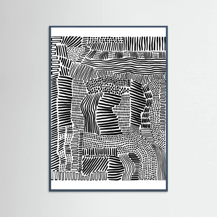 Teal Wood Tribal Art Poster