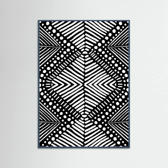 Teal Wood Tribal Poster