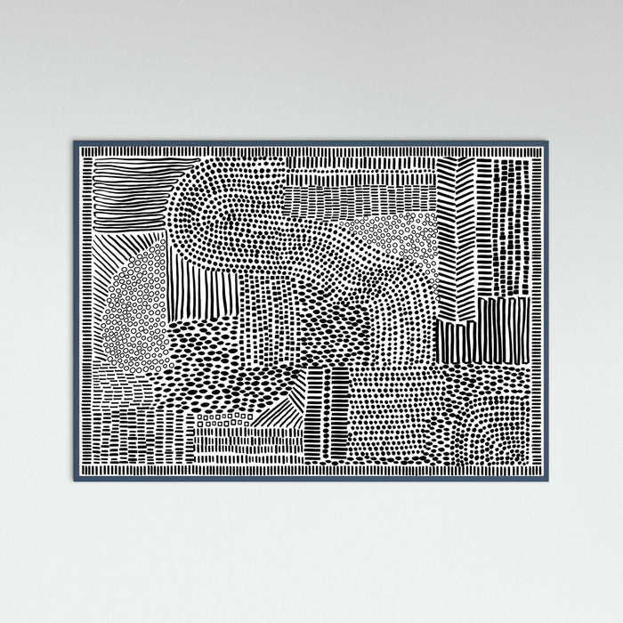 Teal Wood Tribal Tapestry Poster
