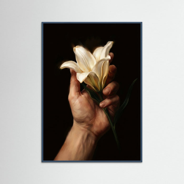 Teal Wood Veiled Bloom