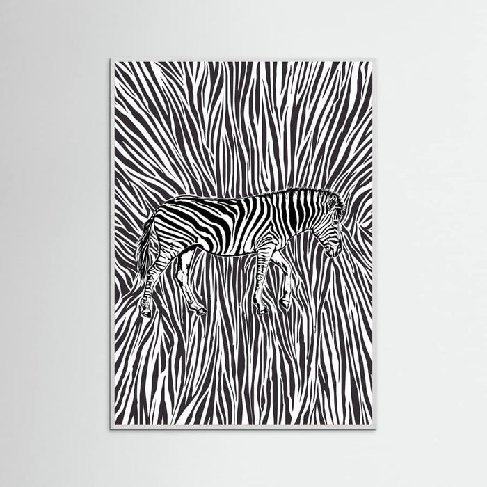 Affiche African Zebra striking camouflage – affiche et impression d’art