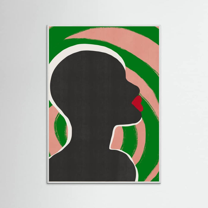 Anonymous Portrait In Green Spiral Poster – poster and art print