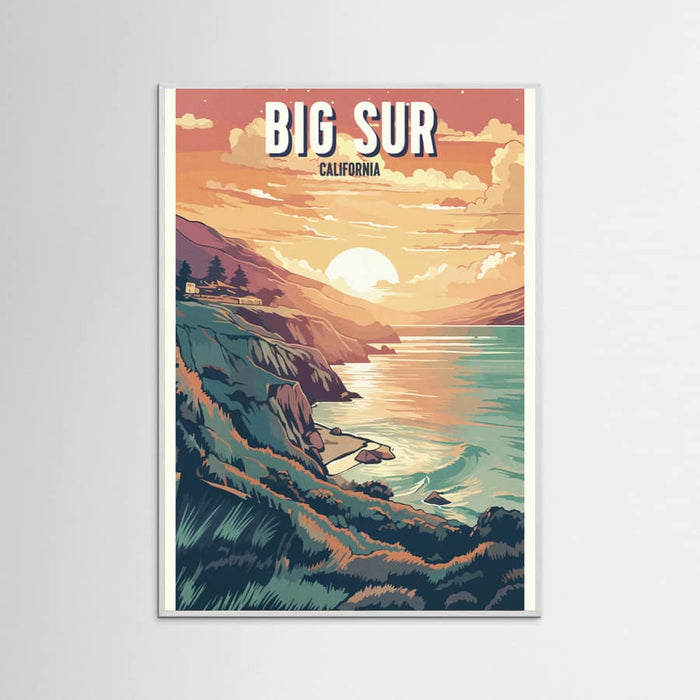 White Wood Big Sur Poster