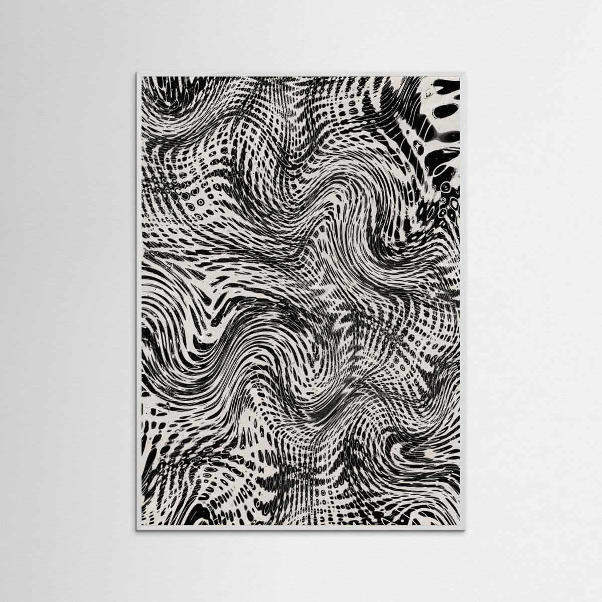 White Wood Black And White Net Pattern Poster