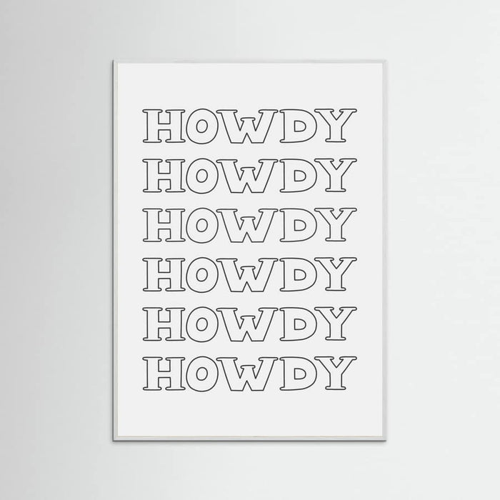 Black Howdy -juliste – juliste ja taidepainatus
