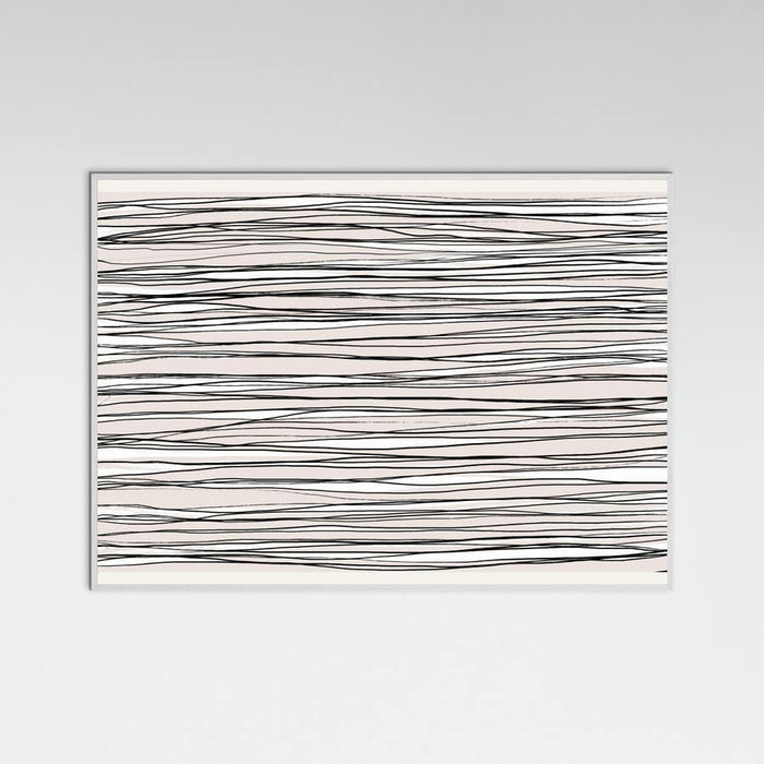 Black on Beige Lines Poster – poster and art print