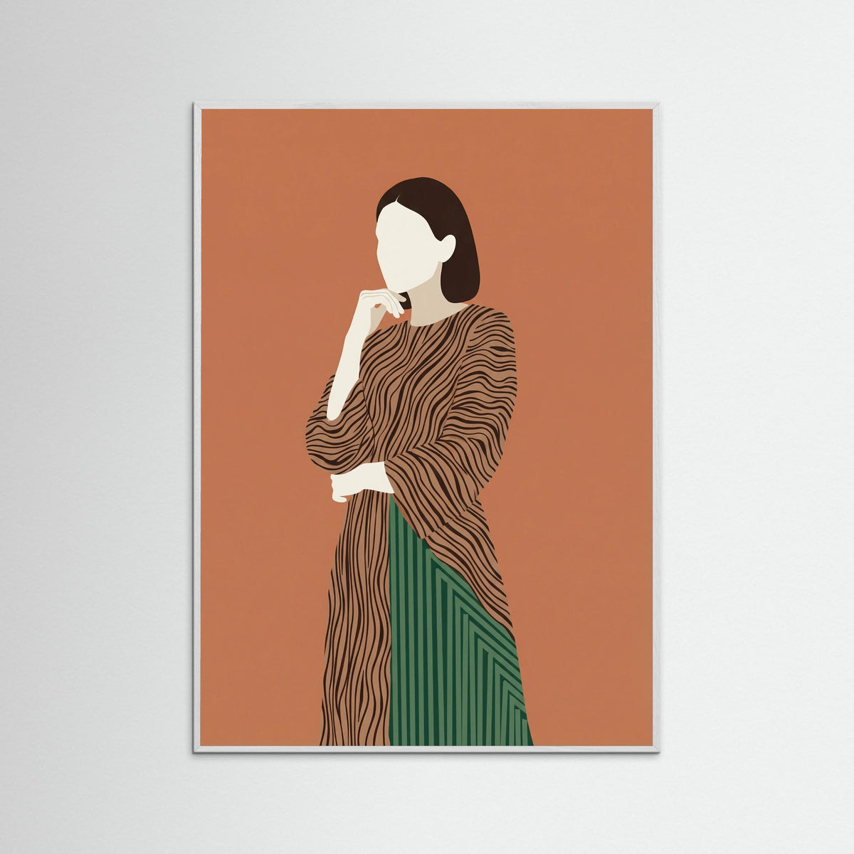 White Wood Contemplative Form