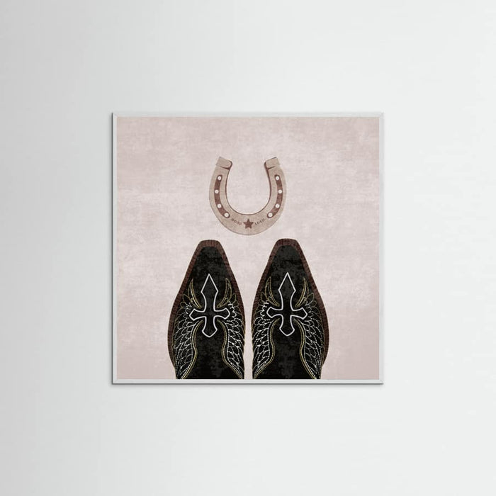 Póster Cowboy Boots and Horseshoe – póster e impresión artística