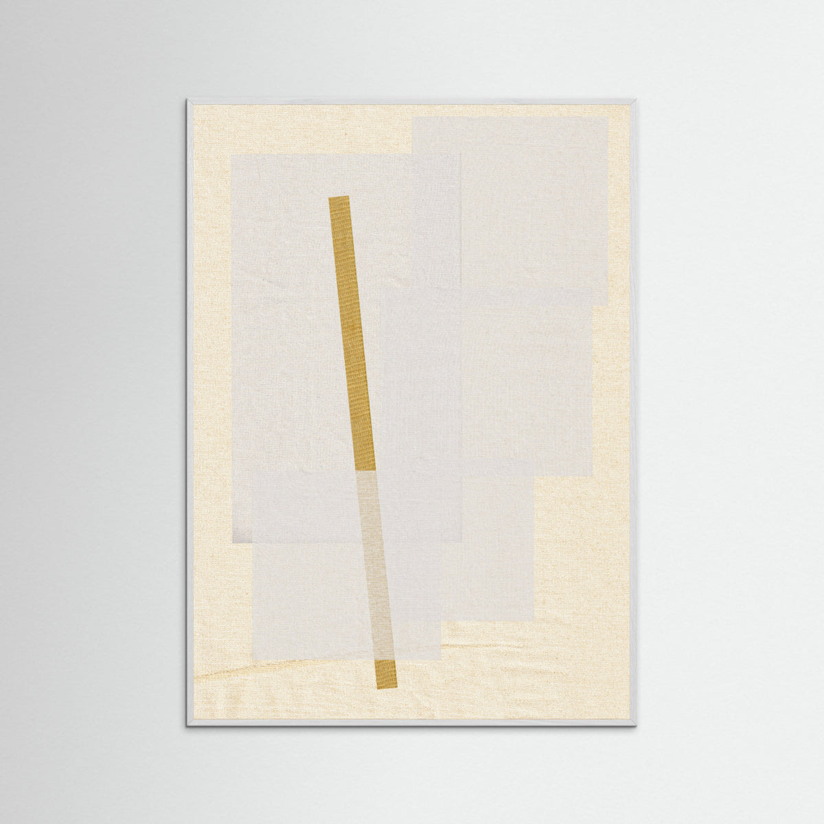 White Wood Fabric Pattern Collage No.3 Poster