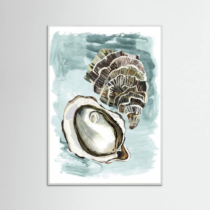 Affiche For the Love of Oysters, foodie art, seafood art, rustic ocean inspired – affiche et impression d’art
