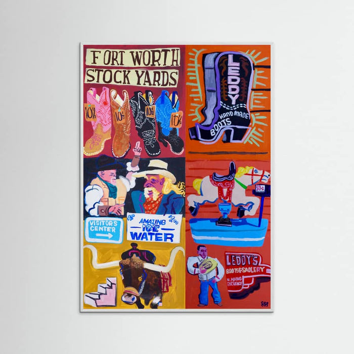White Wood Fort Worth Poster