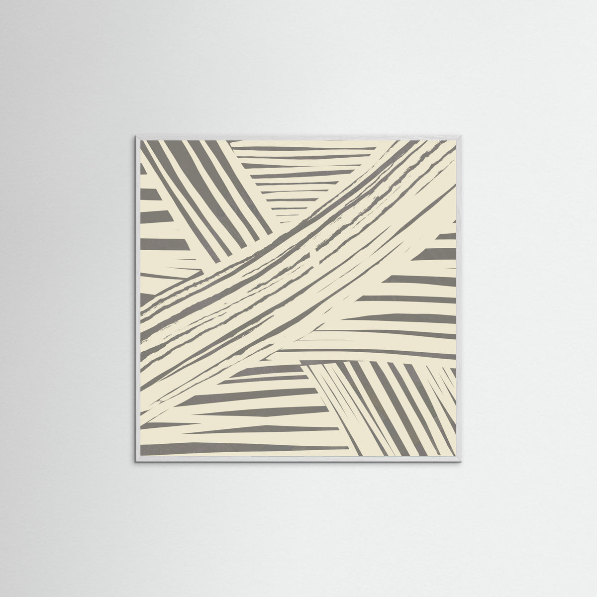 White Wood Grey diagonal stripe pattern Poster