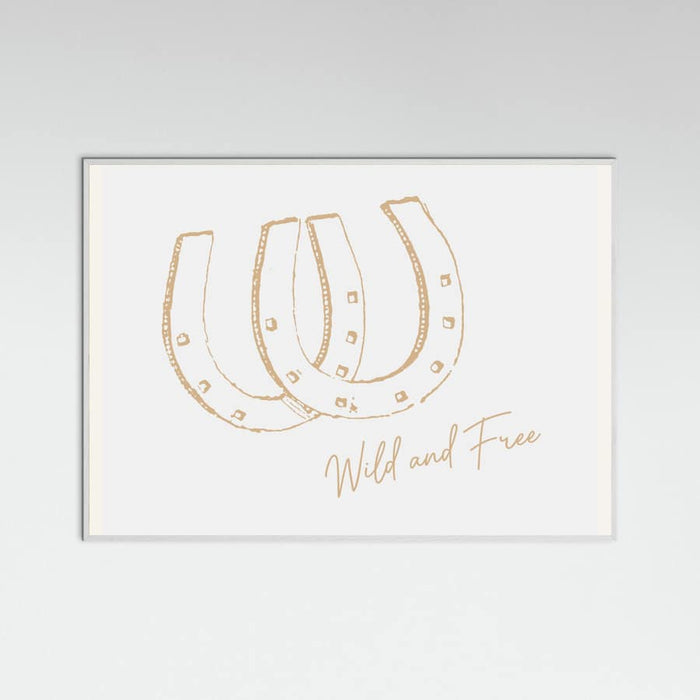 Plakat Horseshoe Wild and Free Neutral – plakat i druk artystyczny