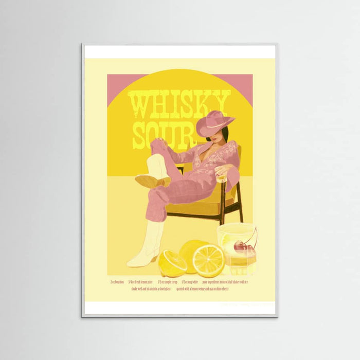 White Wood Jlr Whiskysour Pink Copy Poster