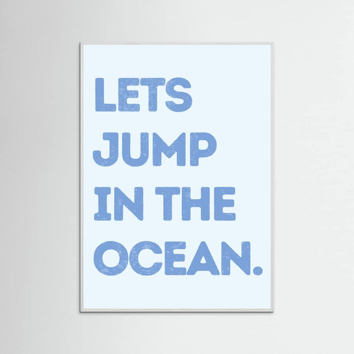 Jump In the Ocean Poster – plakat og kunsttryk