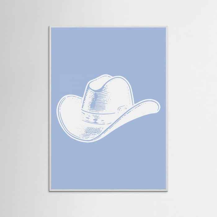 Light Blue Cowboy Hat -juliste – juliste ja taidepainatus