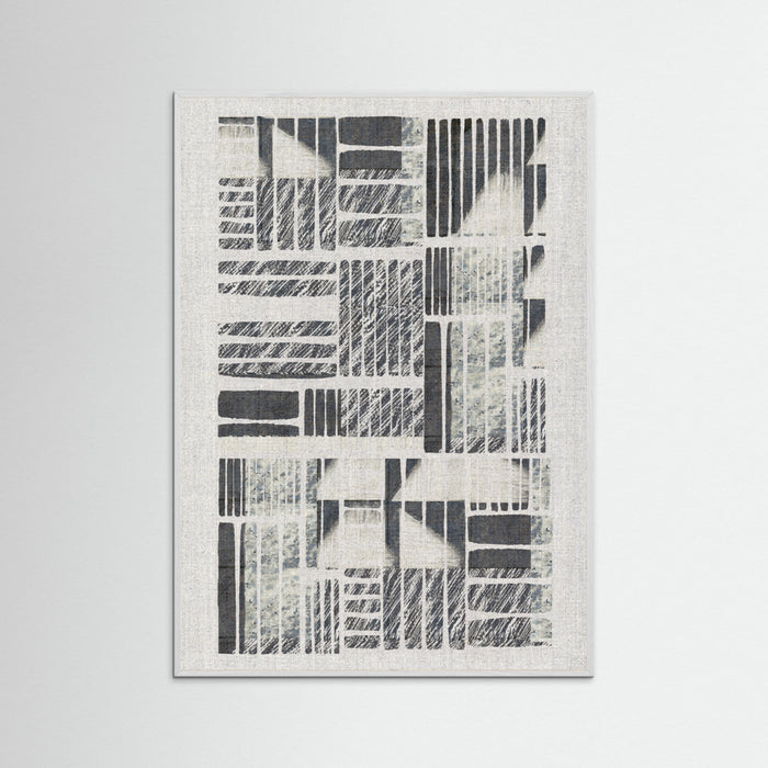White Wood Linear Echoes 1 Poster
