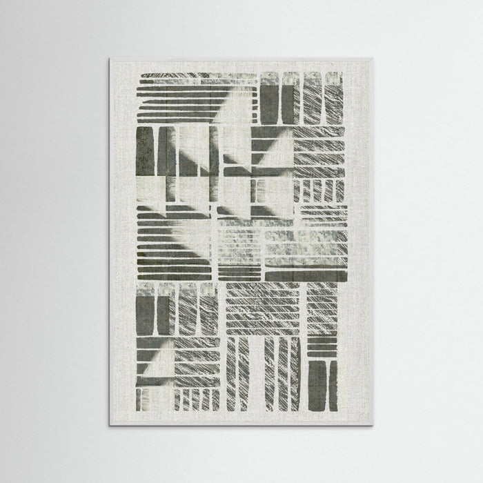 White Wood Linear Echoes 2 Poster