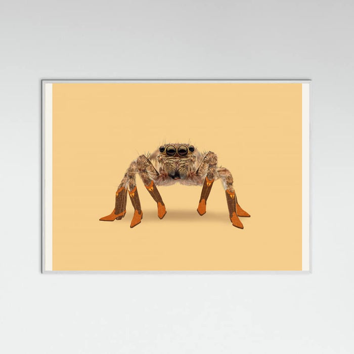 White Wood Lydia the Leggiest Cowgirl Spider Poster