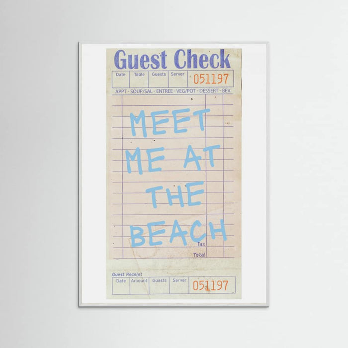 Plakat Meet Me At the Beach Blue – plakat i druk artystyczny