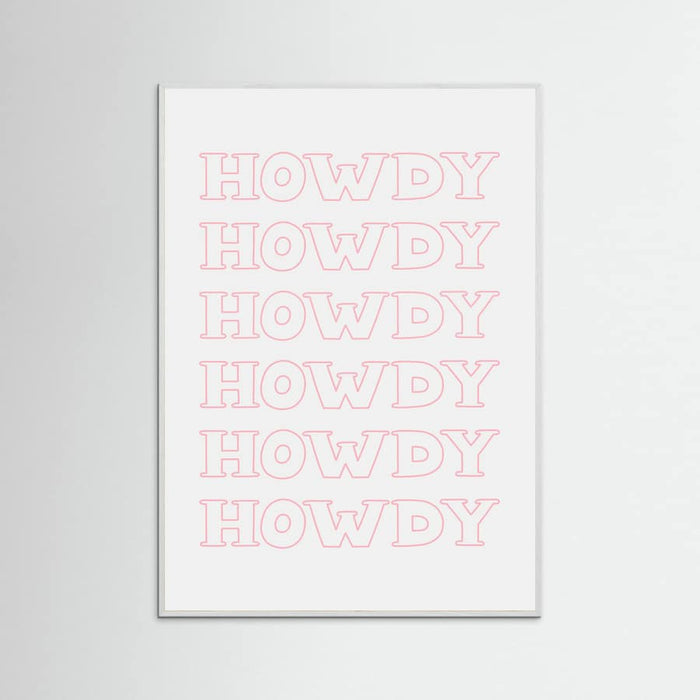 Pink Howdy Poster – plakat og kunsttryk