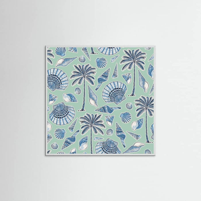 Affiche Sea Shells and Palmtrees Mint – affiche et impression d’art