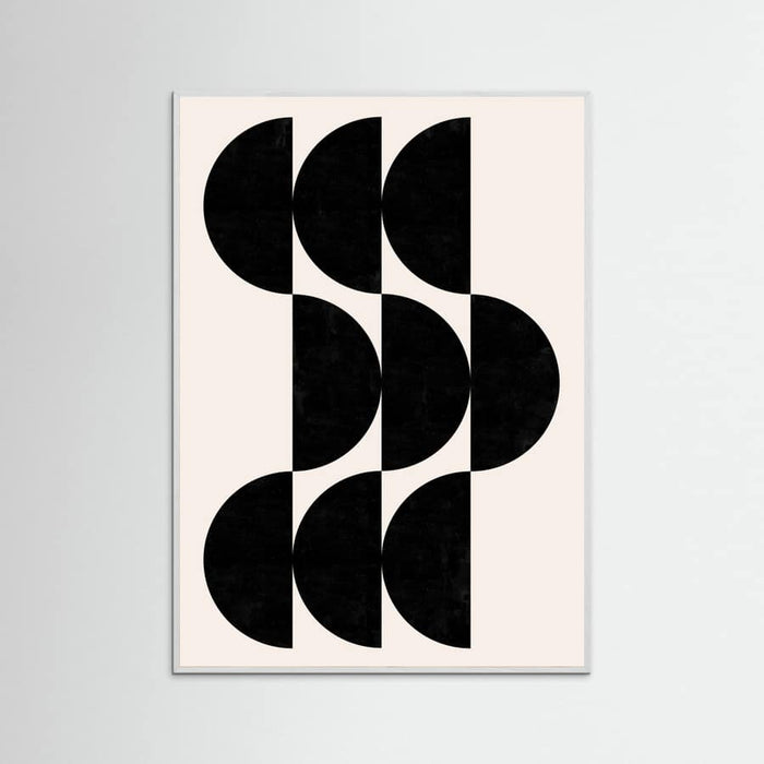 White Wood Shape By Cats and Dotz 30 X 42 Inches Textured Black Poster