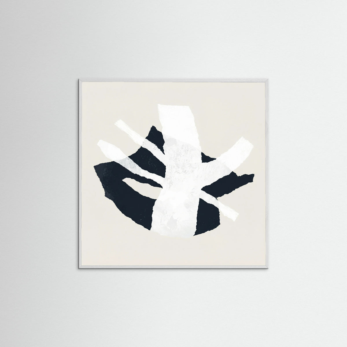 White Wood Square Fragmented Balance