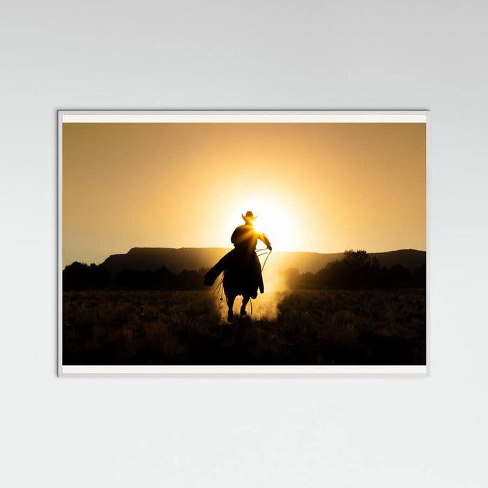 White Wood The Cowboy Poster