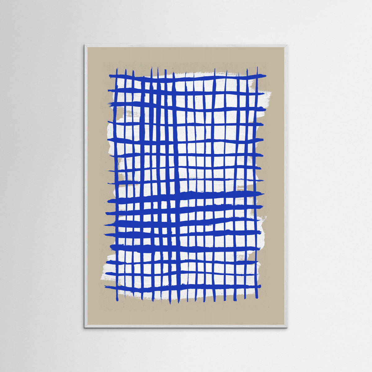 White Wood The Grid 8 Poster