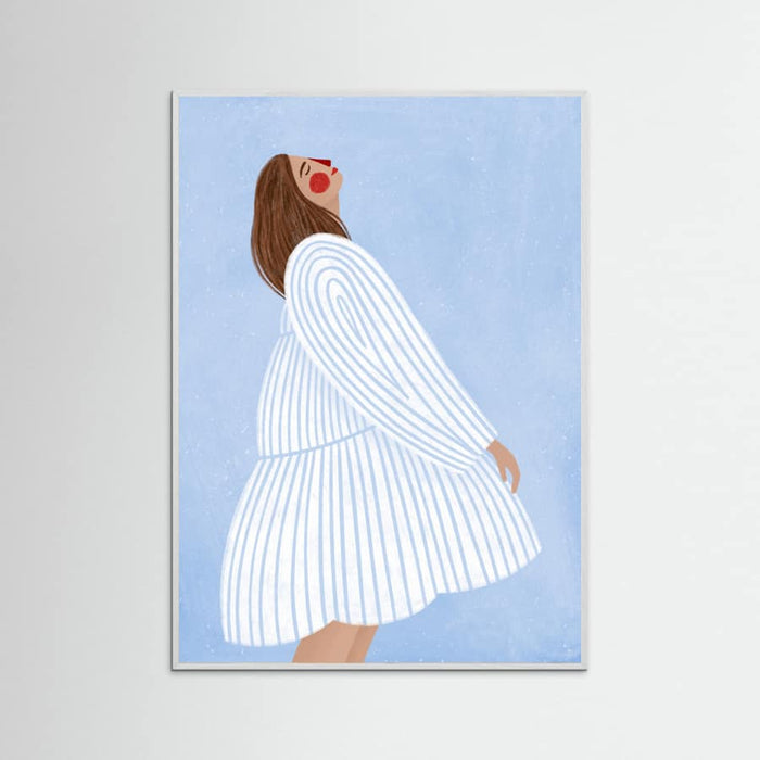 The Woman With the Blue Stripes Poster – poster and art print