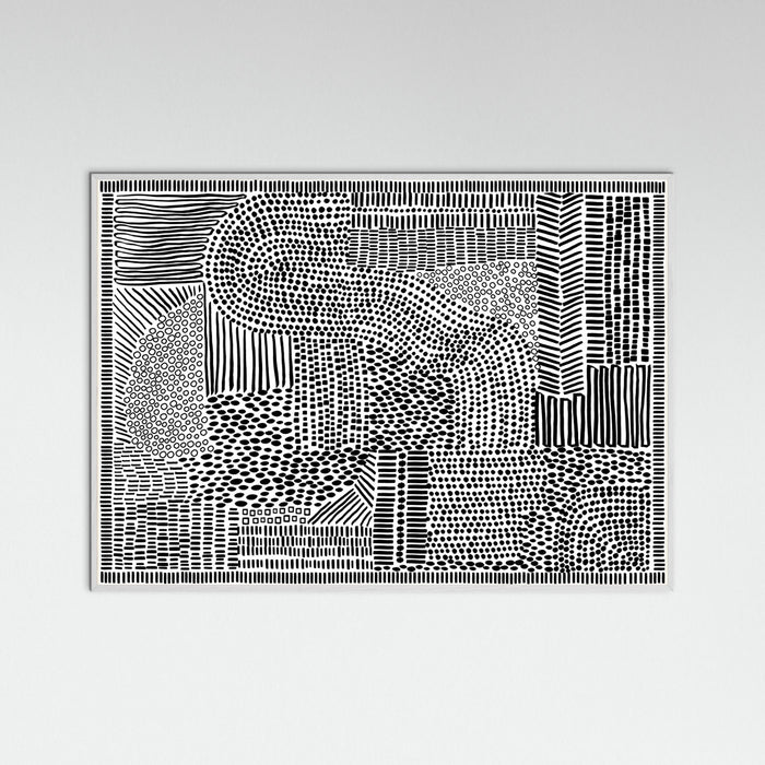 White Wood Tribal Tapestry Poster