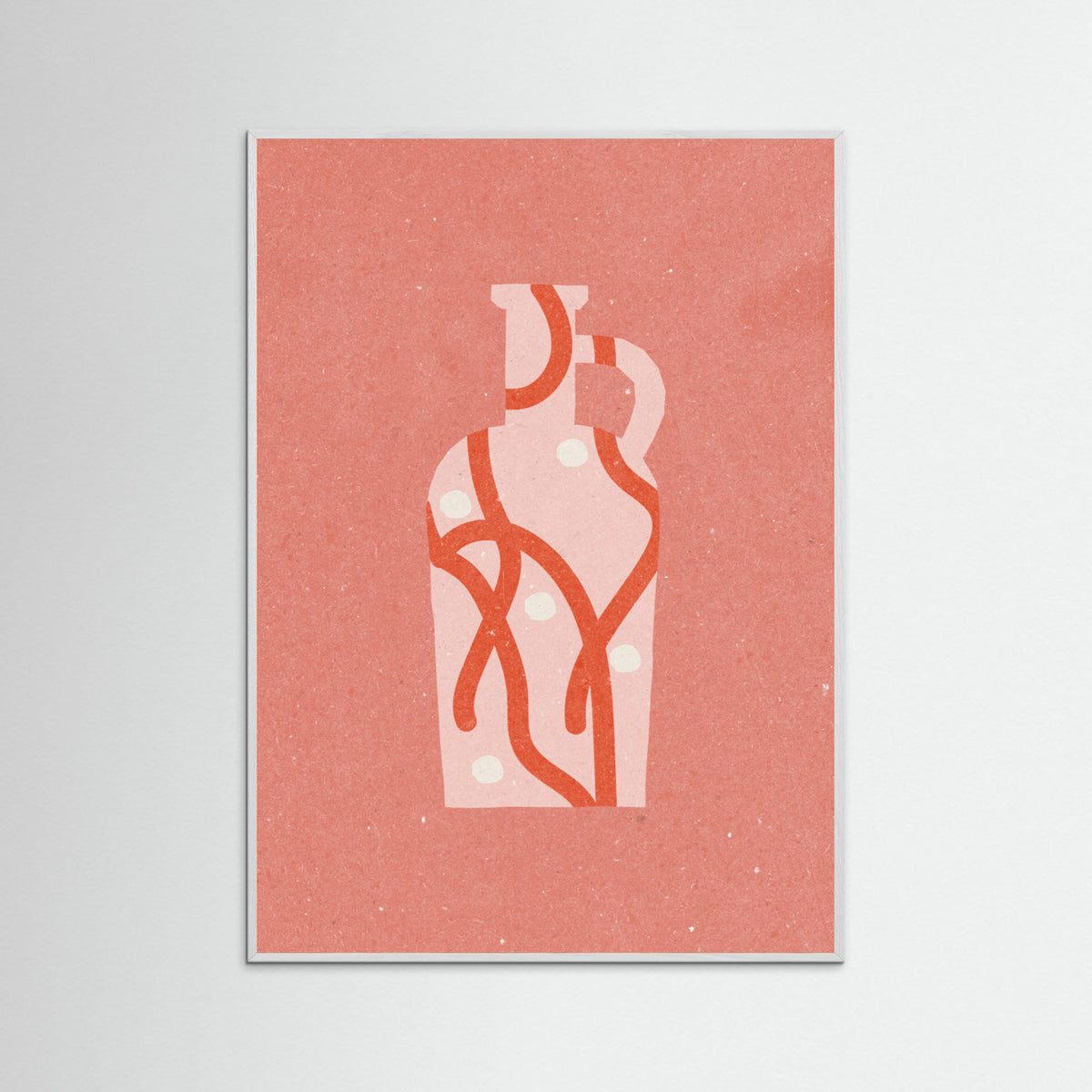 White Wood Vase 4 Poster