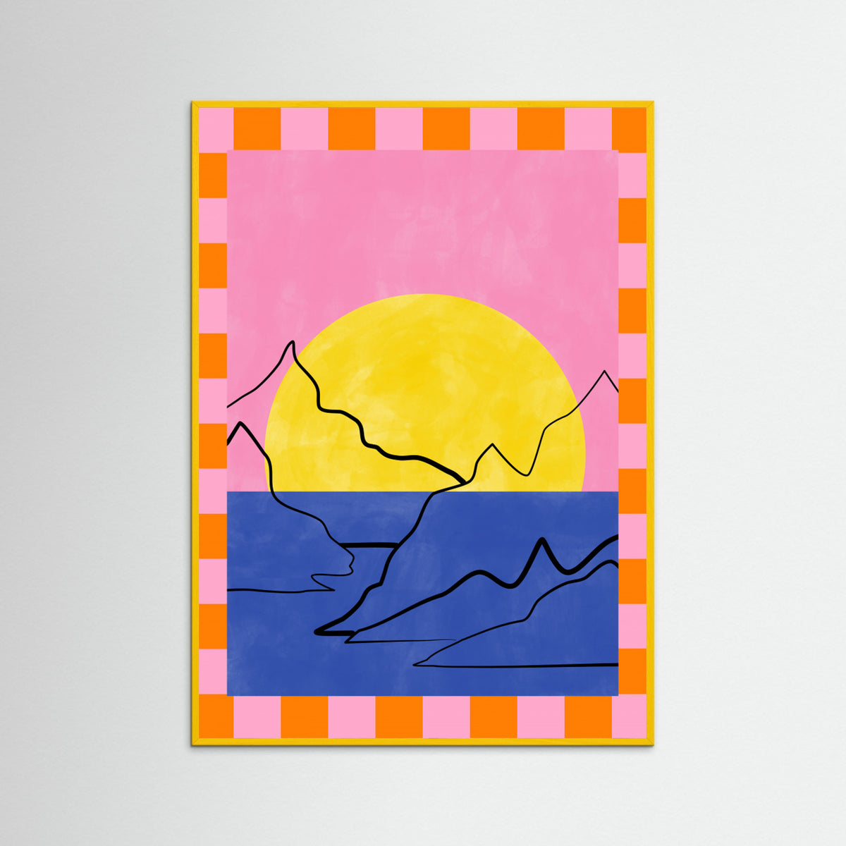 Yellow Wood Abstract Composition No. 47 Poster