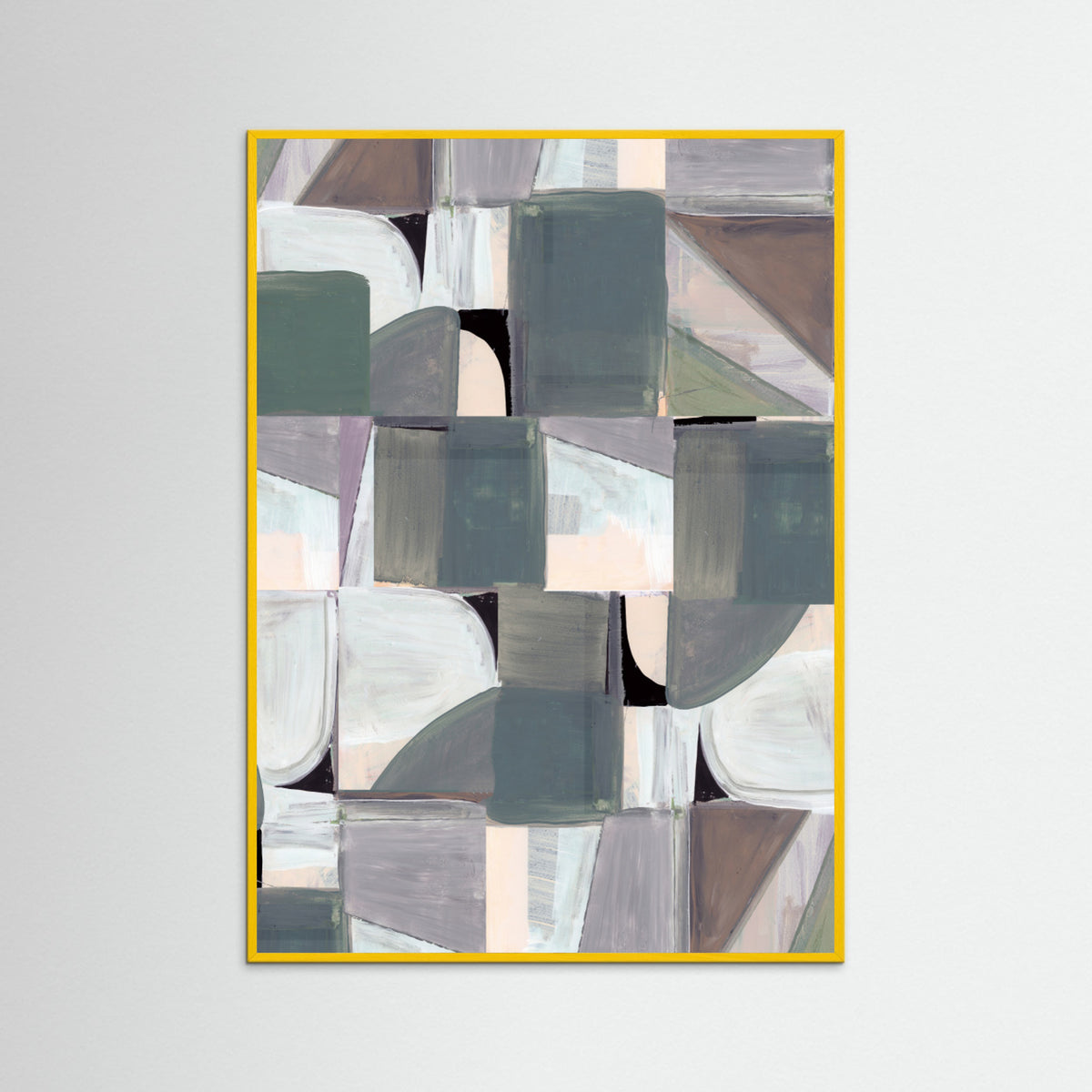 Yellow Wood Abstract Desaturate No3 Poster