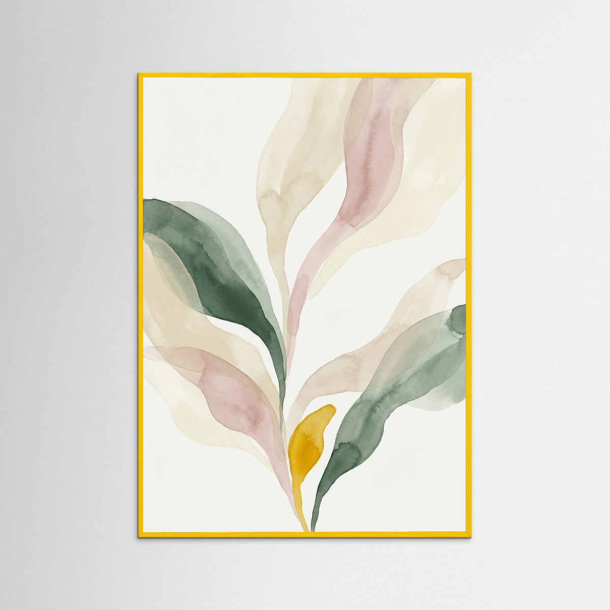 Yellow Wood Abstract Petal Forms