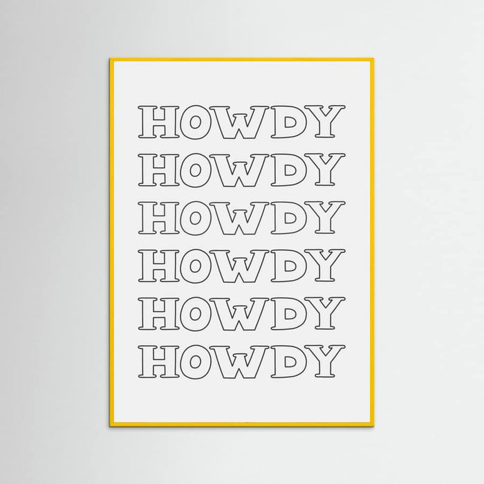Black Howdy -juliste – juliste ja taidepainatus