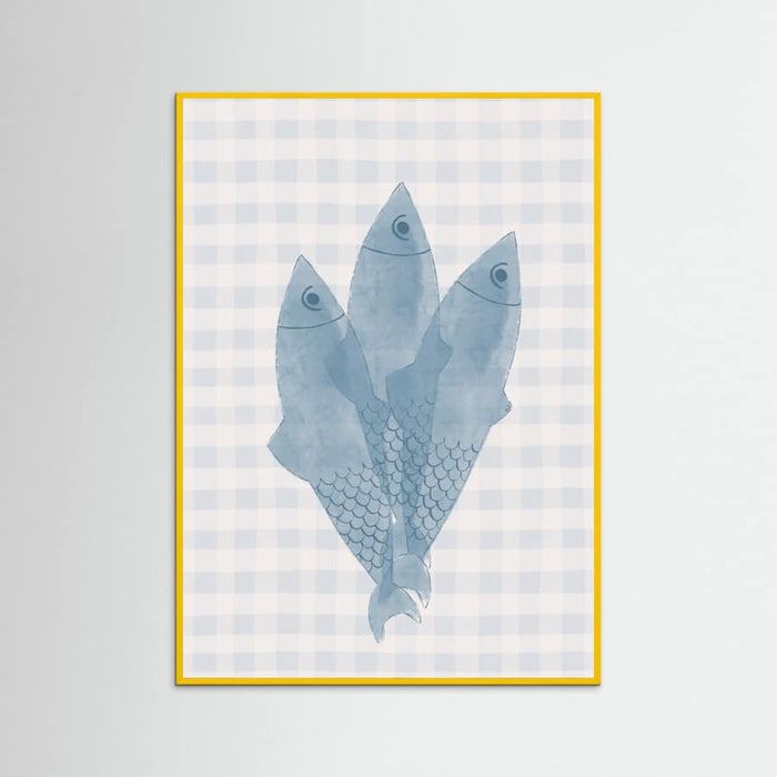 Blue Sardines Poster – plakat og kunsttryk