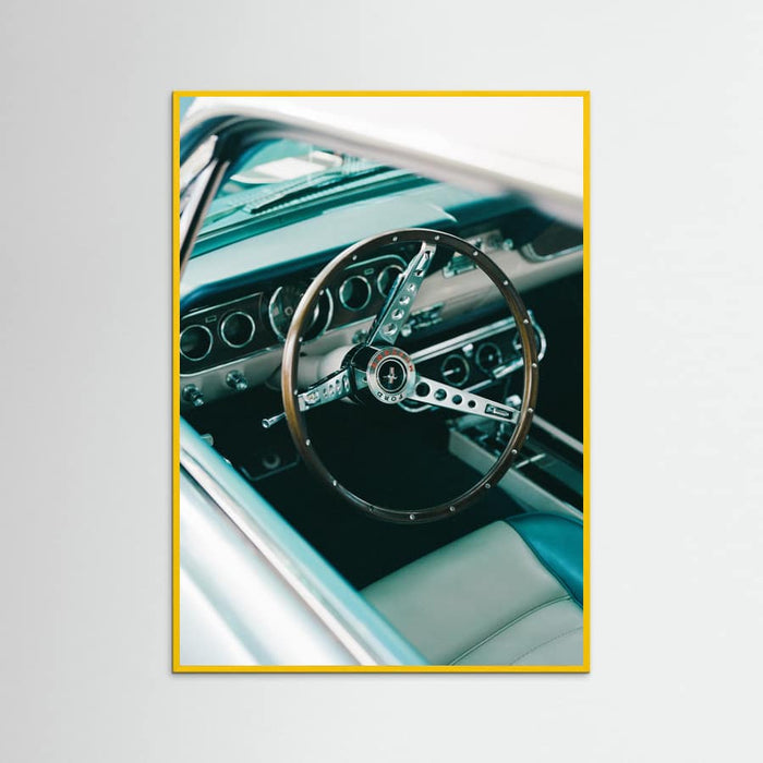 Yellow Wood Classic Car VII Poster